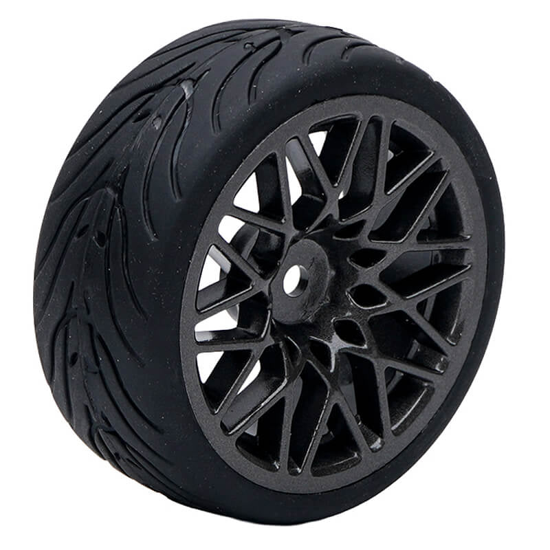FASTRAX R/C PRODUCTS - FASTRAX 1/10 STREET/TREAD TYRE
STAR SPOKE GUN METAL WHEEL SET - FAST0089GM