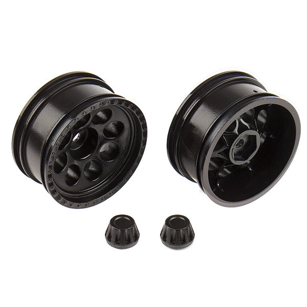 ASSOCIATED ELECTRICS - ASSOCIATED CR12 TIOGA WHEELS
(BLACK) - AS41085