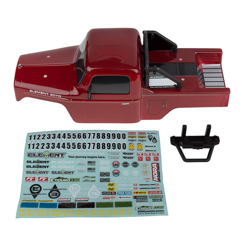 ELEMENT RC BY ASSOC. ELECTRICS - ELEMENT RC ENDURO12 ECTO BODY
SET RED - EL41138