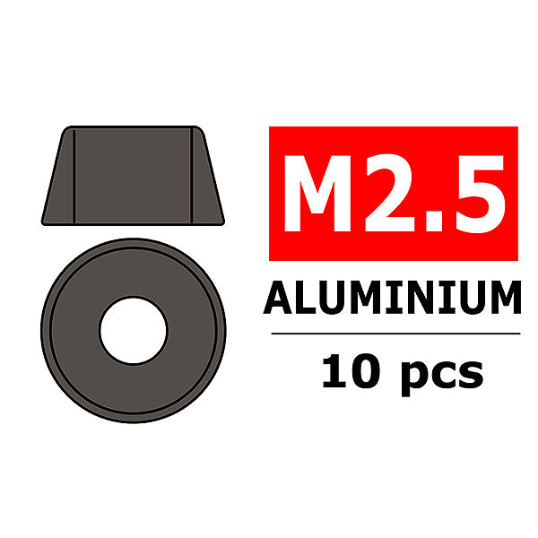 CORALLY - TEAM ALUMINIUM WASHER
FOR M2.5 SOCKET HEAD SCREWS - C-3214-25-3