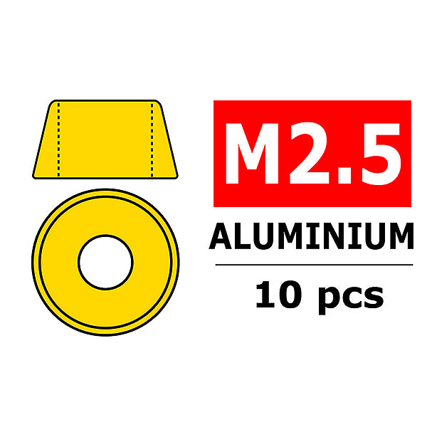 CORALLY - TEAM ALUMINIUM WASHER
FOR M2.5 SOCKET HEAD SCREWS - C-3214-25-0