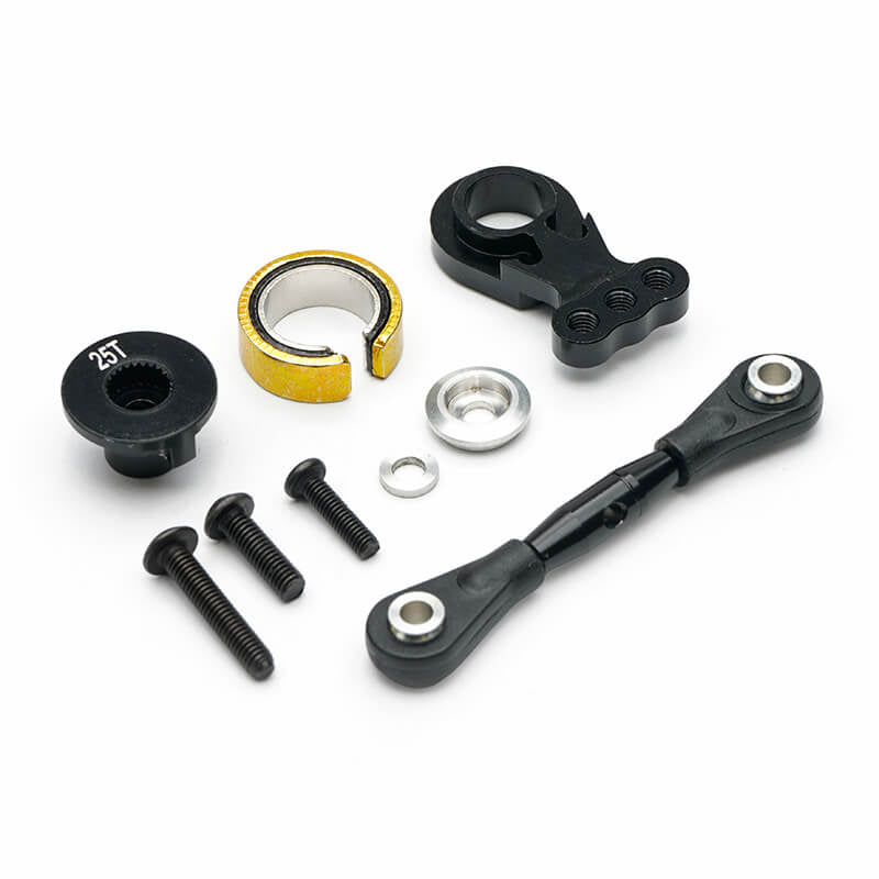 FASTRAX R/C PRODUCTS - FASTRAX TAMIYA TT02/B/T
ALUMINIUM 25T SERVO SAVER SET - FTTA037BK