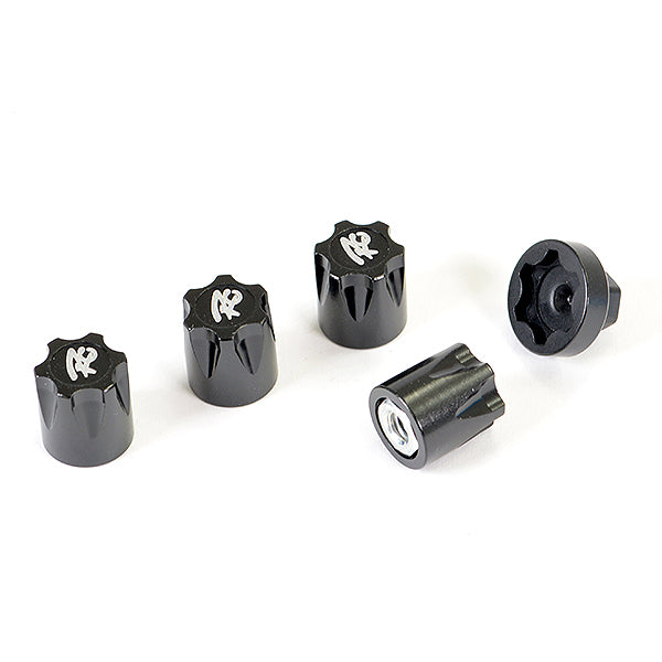 FASTRAX R/C PRODUCTS - FASTRAX ANTIDUST ALUMINIUM M4
WHEEL NUT COVERS (4PC) - BLACK - FAST2387BK
