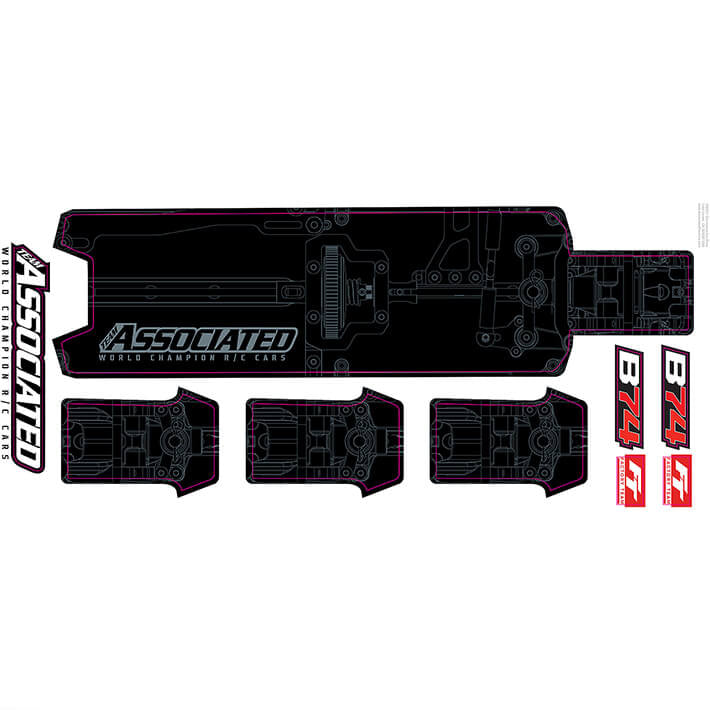 ASSOCIATED ELECTRICS - TEAM ASSOCIATED B74 FT CHASSIS
PROTECTIVE SHEET - AS92253
