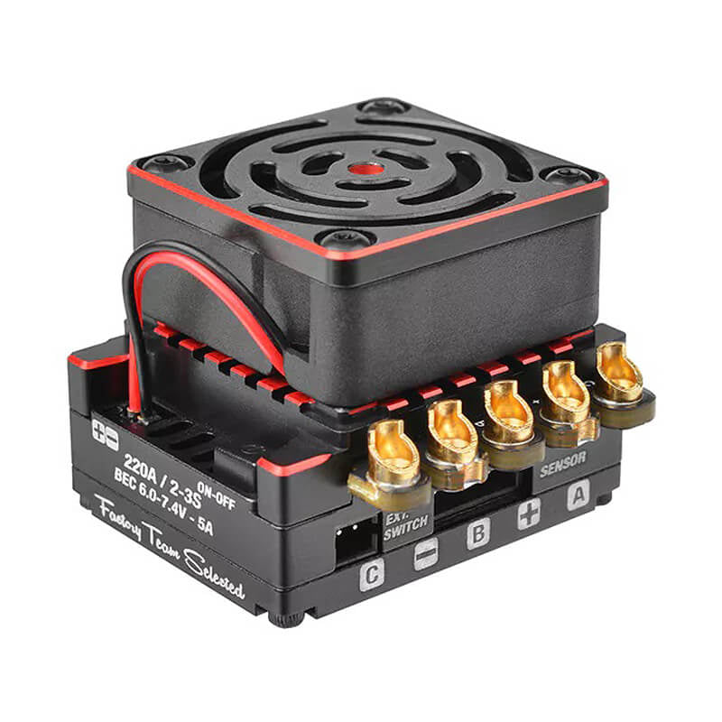 CORALLY - TEAM CMM-10 RACING ESC
SENSORED 2-3S 220A BLACK/RED - C-53030