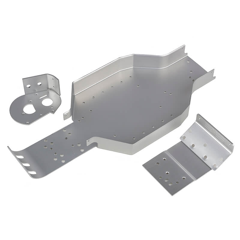 ASSOCIATED ELECTRICS - TEAM ASSOCIATED RC10CC CHASSIS
/NOSE PLATE/MOTOR MOUNT SILVER - AS6311