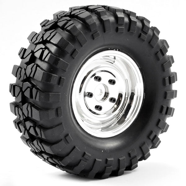 FTX - OUTBACK PRE-MOUNTED STEEL
LOOK LUG/TYRE (2) - CHROME - FTX8172C