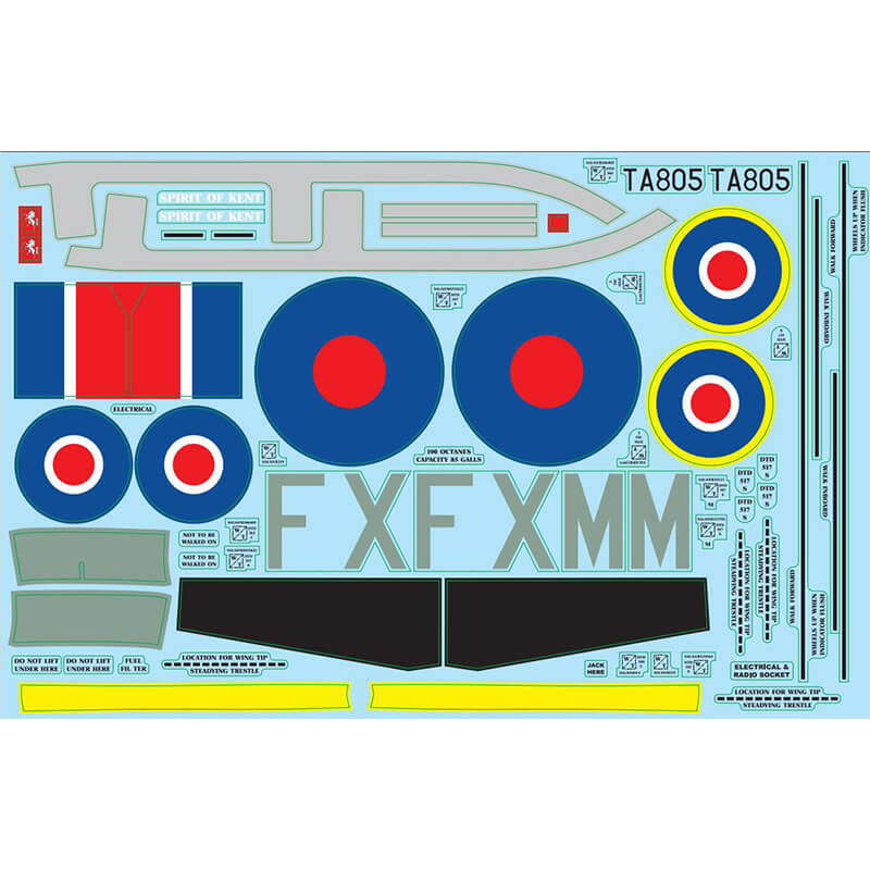 XFLY MODEL - XFLY SPITFIRE DECAL SHEET -
SPIRIT OF KENT - XF123S-11