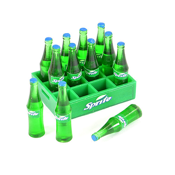 FASTRAX R/C PRODUCTS - FASTRAX SCALE SOFT DRINK CRATE
W/BOTTLES lemonade green - FAST2352C