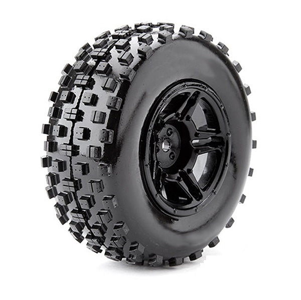 FASTRAX R/C PRODUCTS - FASTRAX 1:10 SC ROCK BLOCK MTD
5-SPOKE BLACK (SLASH FR) - FAST1105B