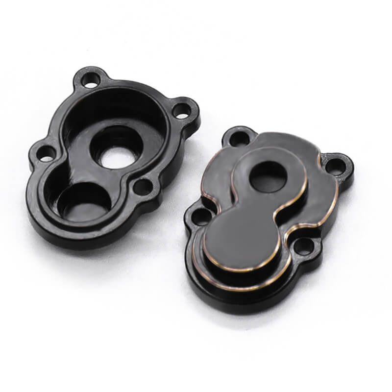 FASTRAX R/C PRODUCTS - FASTRAX FCX24 BLACK BRASS AXLE
HOUSING COVERS (4PC) - FTFMS006BRB