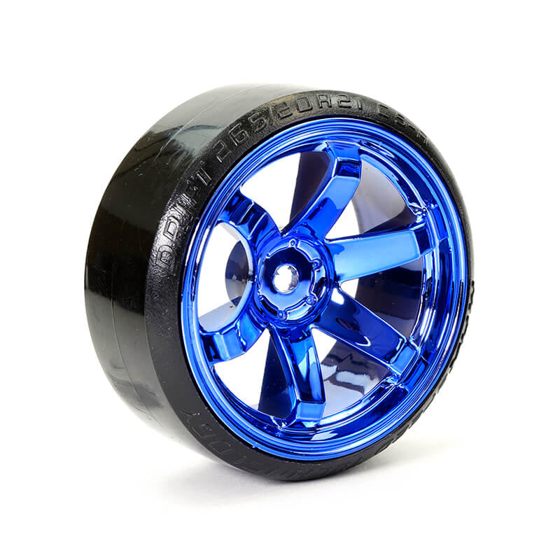 FASTRAX R/C PRODUCTS - FASTRAX 1/10 STREET/DRIFT TYRE
6-SPOKE WHEEL (6MM OFFSET) - FAST0086BLC