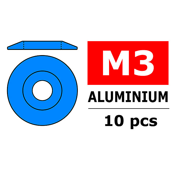 CORALLY - TEAM ALUMINIUM WASHER
FOR M3 BUTTON HEAD SCREWS O - C-3212-30-4