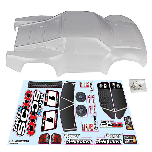 ASSOCIATED ELECTRICS - TEAM ASSOCIATED PRO4 SC10
CONTENDER BODY CLEAR - AS25859