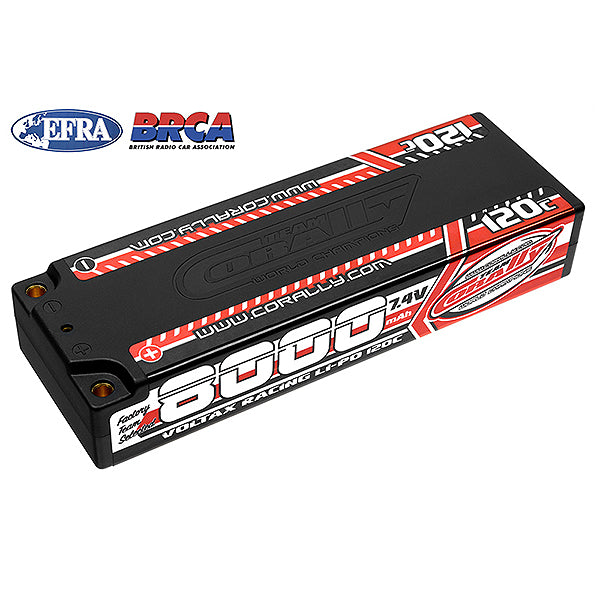 CORALLY - VOLTAX 120C LIPO BATTE
RY 8000MAH 7.4V STICK 2S 4MM B - C-49523