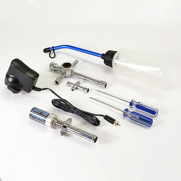 FASTRAX R/C PRODUCTS - NITRO STARTER SET w/2x Wrench
s/drivers,starter,chgr,bottle - FAST692E