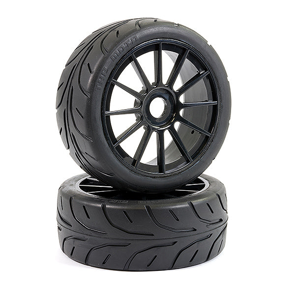 FASTRAX R/C PRODUCTS - FASTRAX 1:8 ARROW TREAD
MOUNTED ON 12-SPOKE BLACK (PR) - FAST1016B