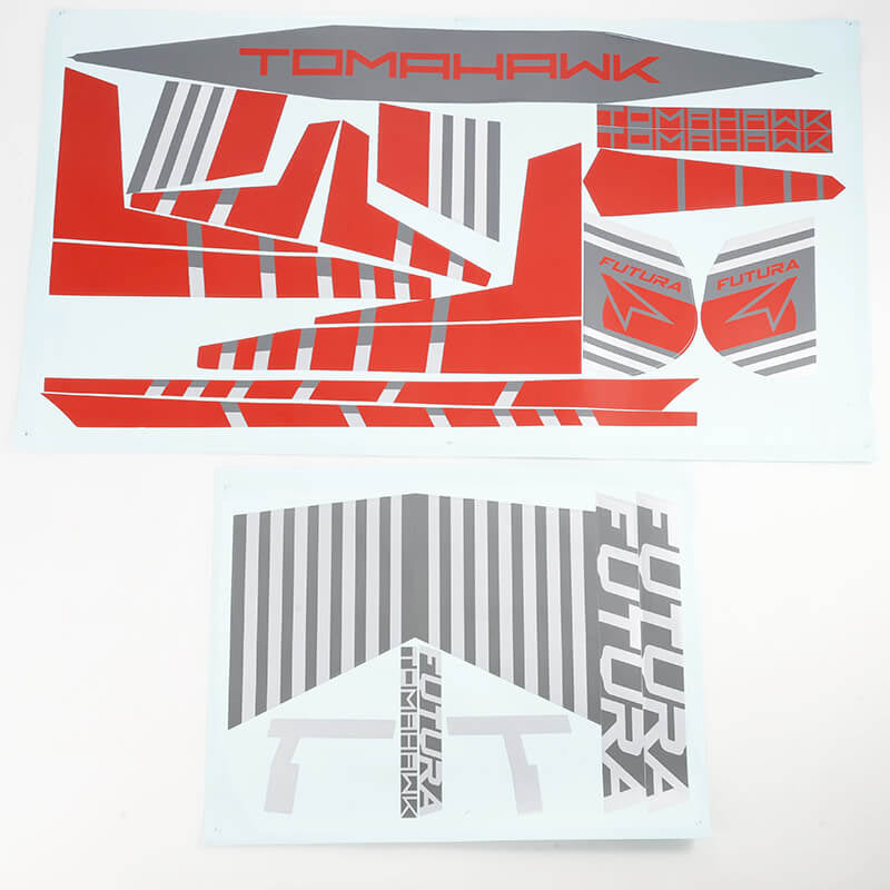 FMS/ROC HOBBY - FMS 64MM FUTURA STICKER - RED - FMSEN114RD
