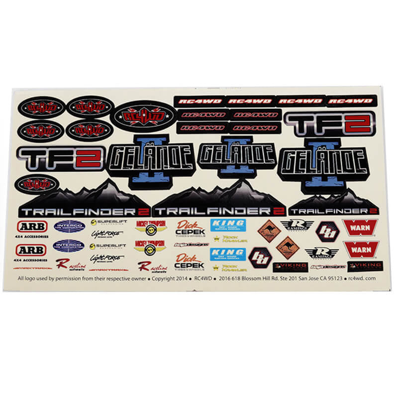 RC4WD - LOGO DECAL SHEET - Z-S1274