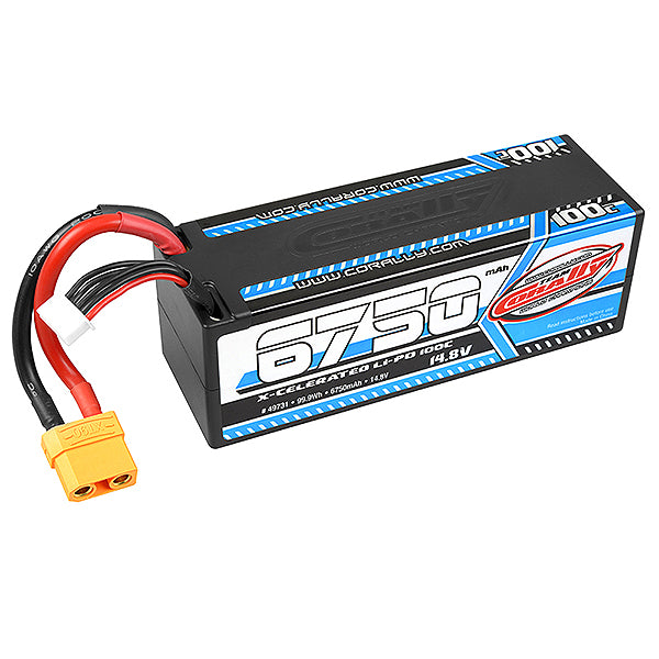 CORALLY - XCELERATED 100C LIPO B
ATTERY 6750 MAH 14.8V STICK 4S - C-49731