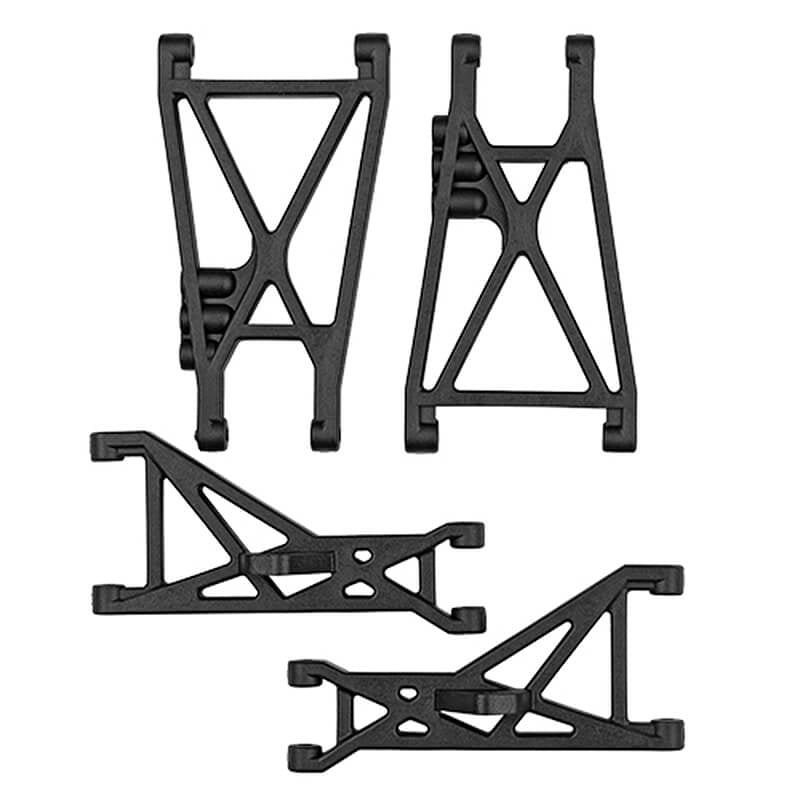 ASSOCIATED ELECTRICS - TEAM ASSOCIATED RC10GT FRONT &
REAR SUSPENSION ARMS BLACK - AS7815