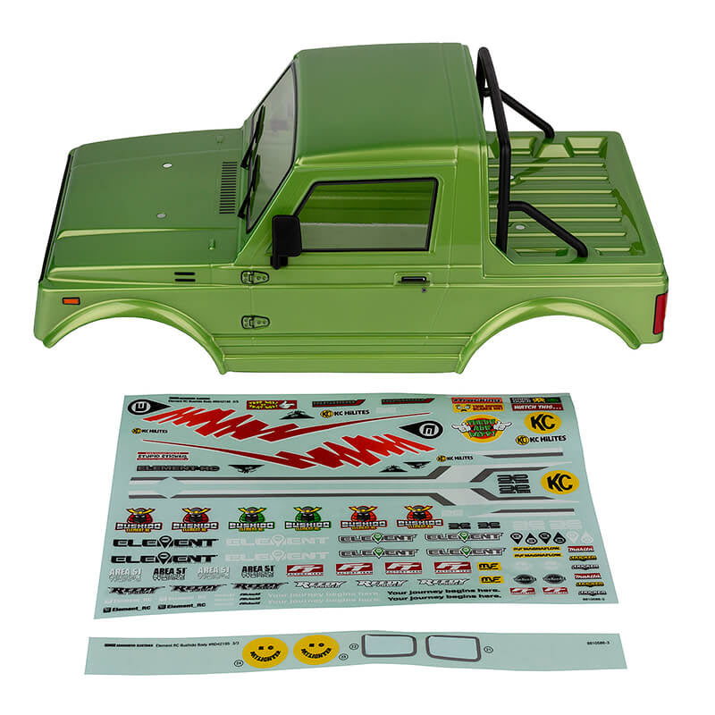 ELEMENT RC BY ASSOC. ELECTRICS - ELEMENT RC ENDURO BUSHIDO BODY
SET PAINTED - GREEN - EL42195