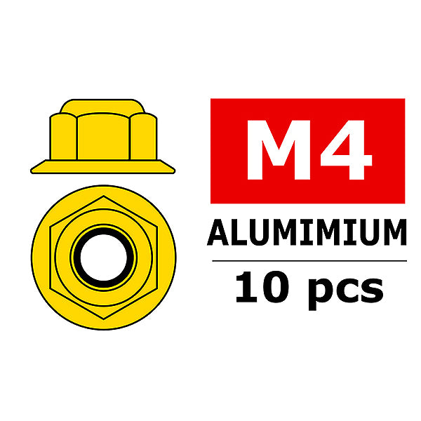 CORALLY - TEAM ALUMINIUM NYLSTO
P NUT M4 FLANGED GOLD 10 P - C-3107-40-0