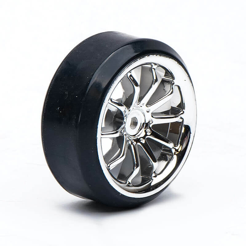 FASTRAX R/C PRODUCTS - FASTRAX 1/10TH STREET WHEEL/
DRIFT TYRES 10-SPOKE CHROME - FAST0090C