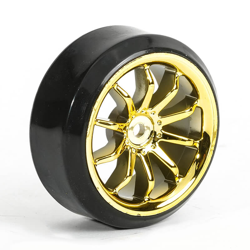 FASTRAX R/C PRODUCTS - FASTRAX 1/10TH STREET WHEEL/
DRIFT TYRES 10-SPOKE GOLD - FAST0090G
