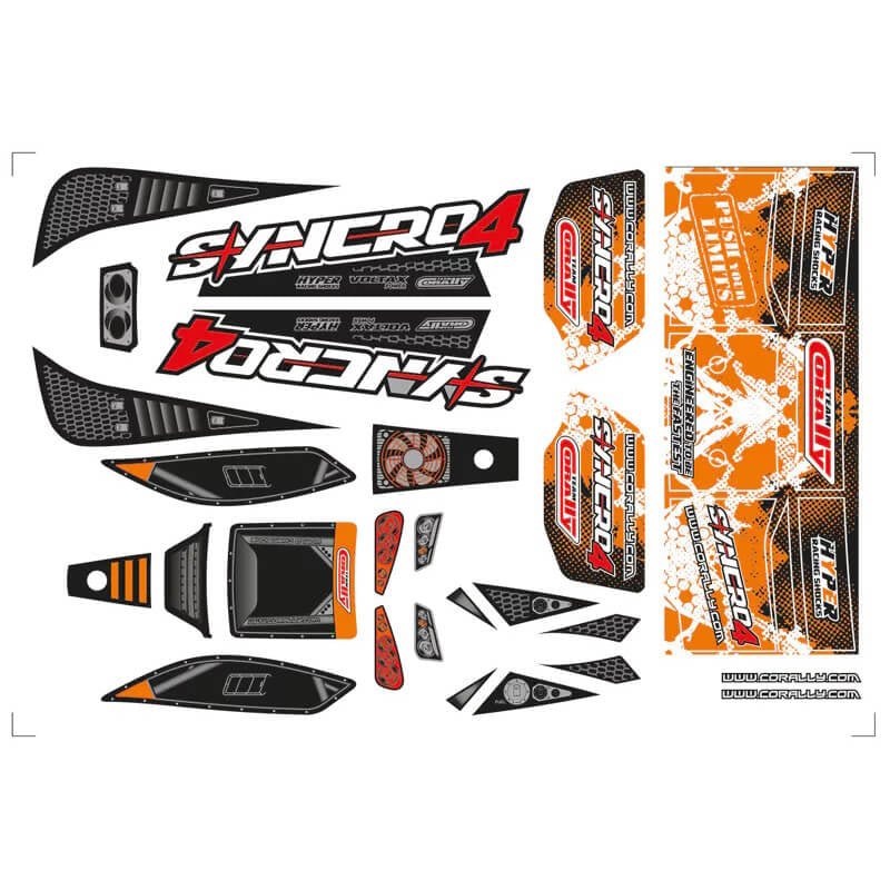 CORALLY - TEAM BODY DECAL SHEET
SYNCRO 4 ORNAGE 1PC - C-00180-1055-1O