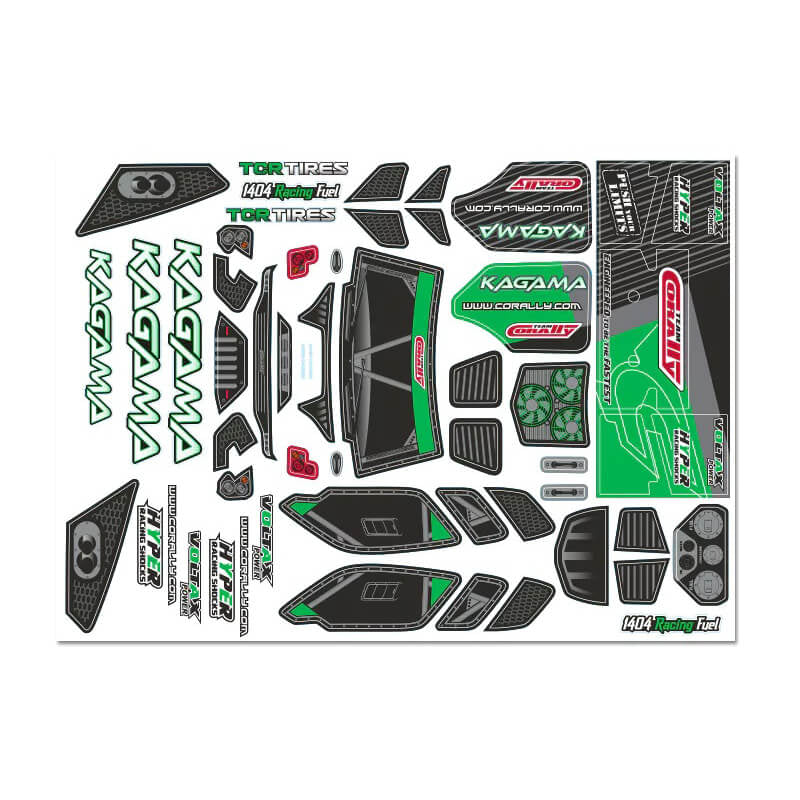 CORALLY - TEAM BODY DECAL SHEET
KAGAMA GREEN- 1PC - C-00180-981-6