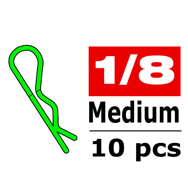 CORALLY - BODY CLIPS 45 BENT ME
DIUM GREEN 10 PCS - C-35110