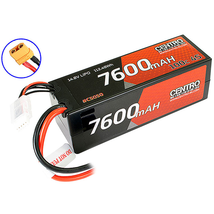 CENTRO - 4S 7600MAH 14.8V 100C
HARDCASE LIPO BATTERY XT90 - C5050XT90
