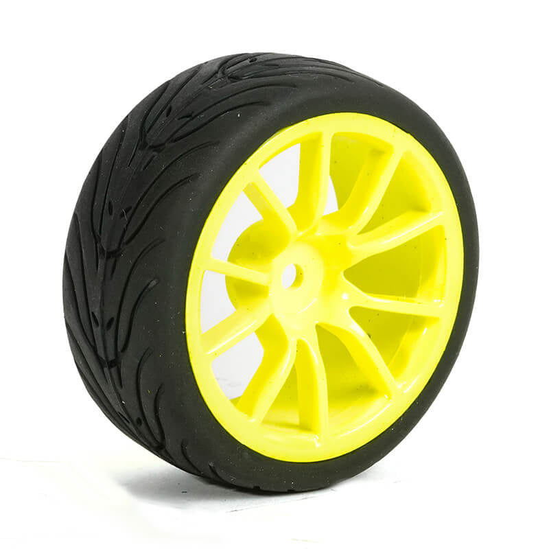FASTRAX R/C PRODUCTS - FASTRAX 1/10 STREET/TREAD TYRE
10SP NEON YELLOW WHEEL - FAST0072Y