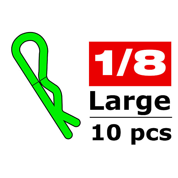 CORALLY - BODY CLIPS 45 BENT LA
RGE GREEN 10 PCS - C-35120