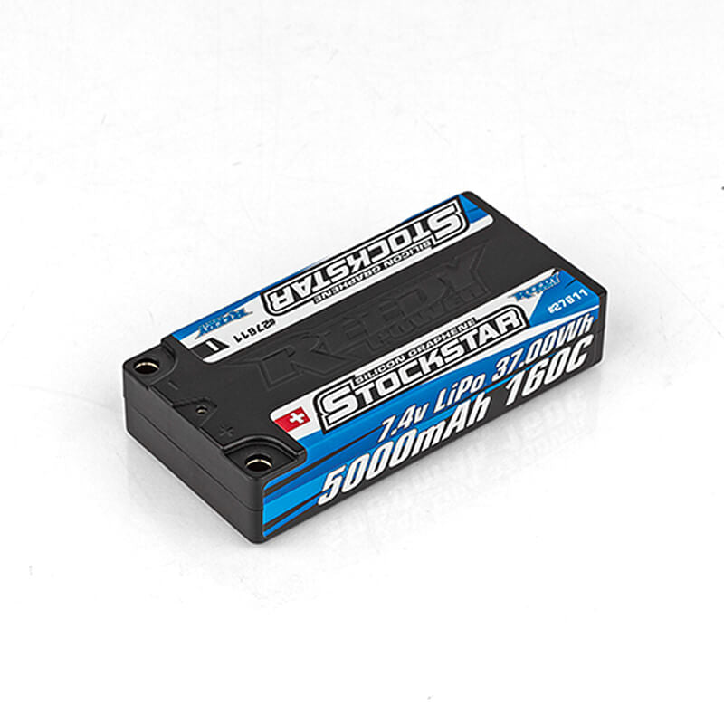 REEDY - STOCKSTAR 5000MAH 7.4V
160C LCG SHORTY LIPO BATTERY - AS27611