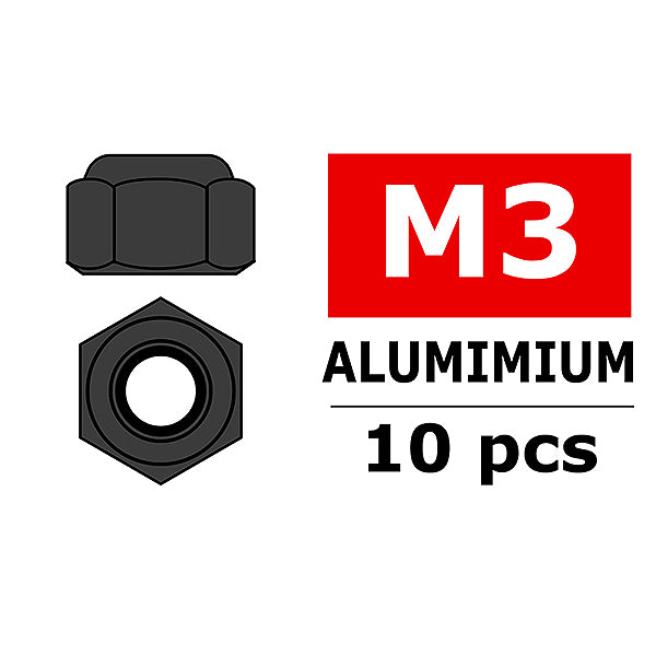 CORALLY - TEAM ALUMINIUM NYLSTO
P NUT M3 GUN METAL 10 PCS - C-3106-30-3