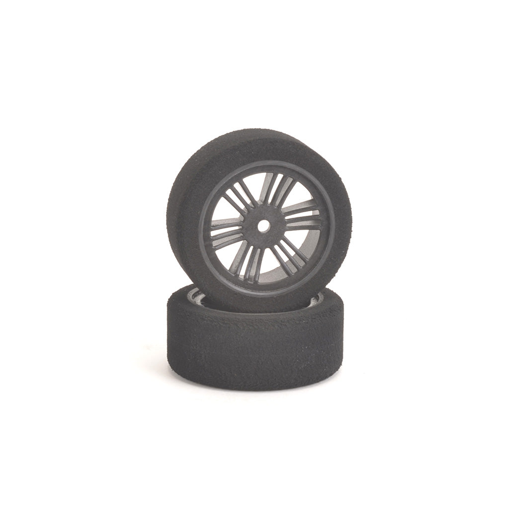 Contact - 1/10 RC Electric Touring Car (Shore 37sh JAP Soft) CARBON BLACK Foam Wheels & Tyres / Tires - (2pcs) J13773 (JAP=offering excellent wear characteristics on Tarmac)