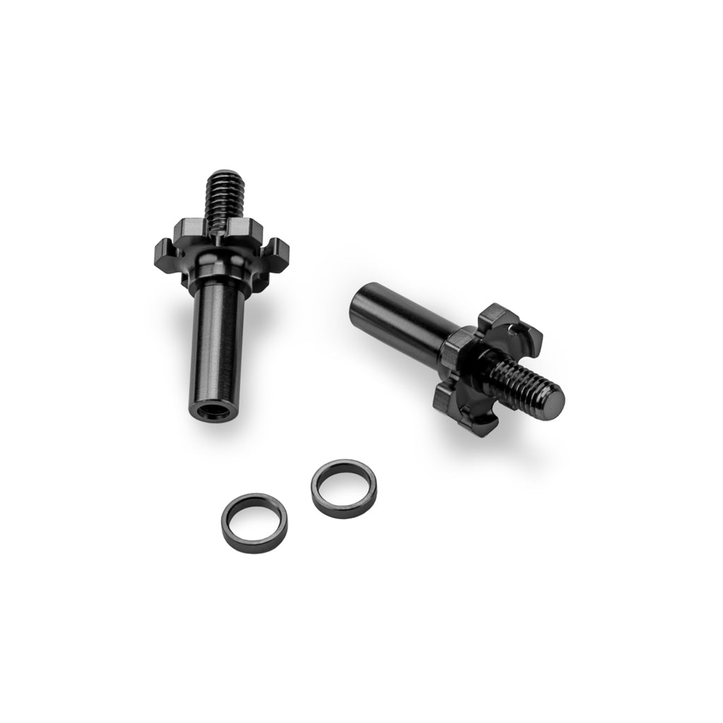 JConcepts - Adjustable RC10B7/.1 Titanium Front Axle 2pc Blk - JC2827-2