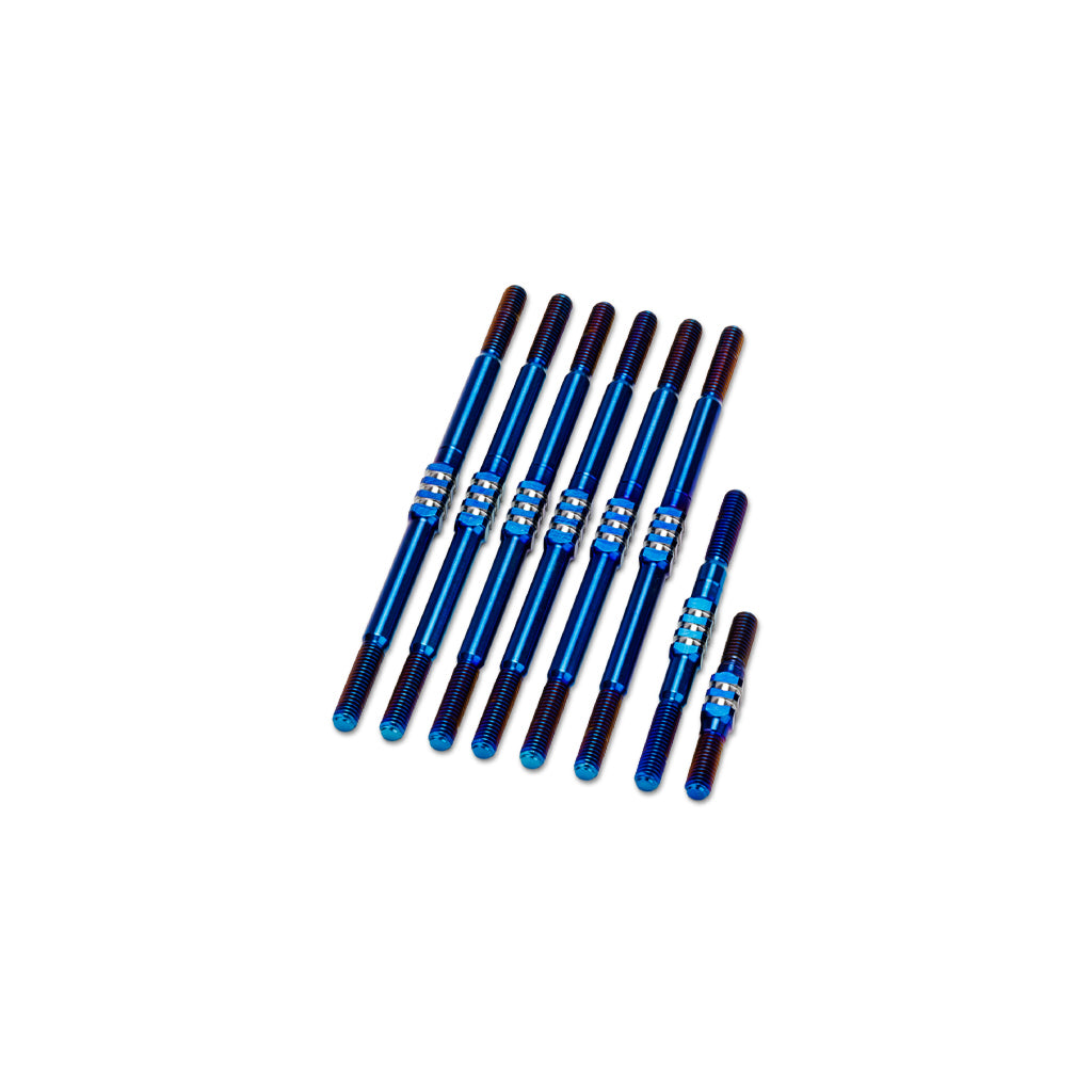 JConcepts - RC10T Fin Titanium Turnbuckle Set 8pc - Burnt Blue - JC2828-1