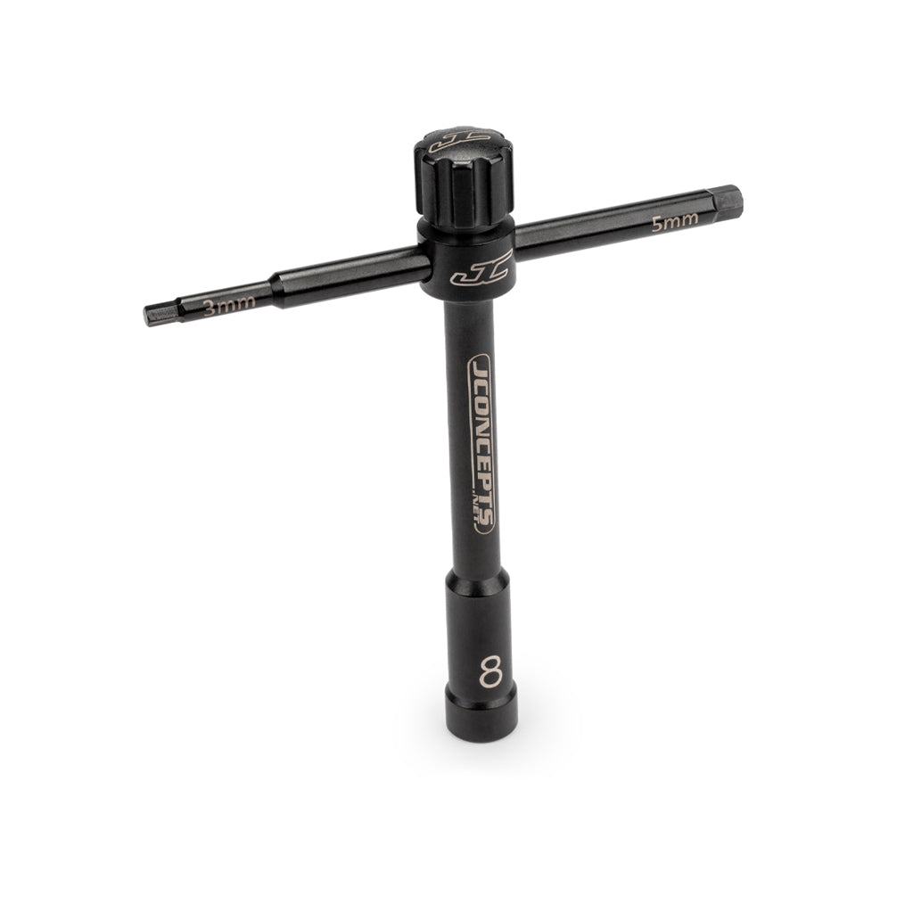 JConcepts - Multi-Wrench - Black - 8mm (glow plug) - 3mm | 5mm - JC5026