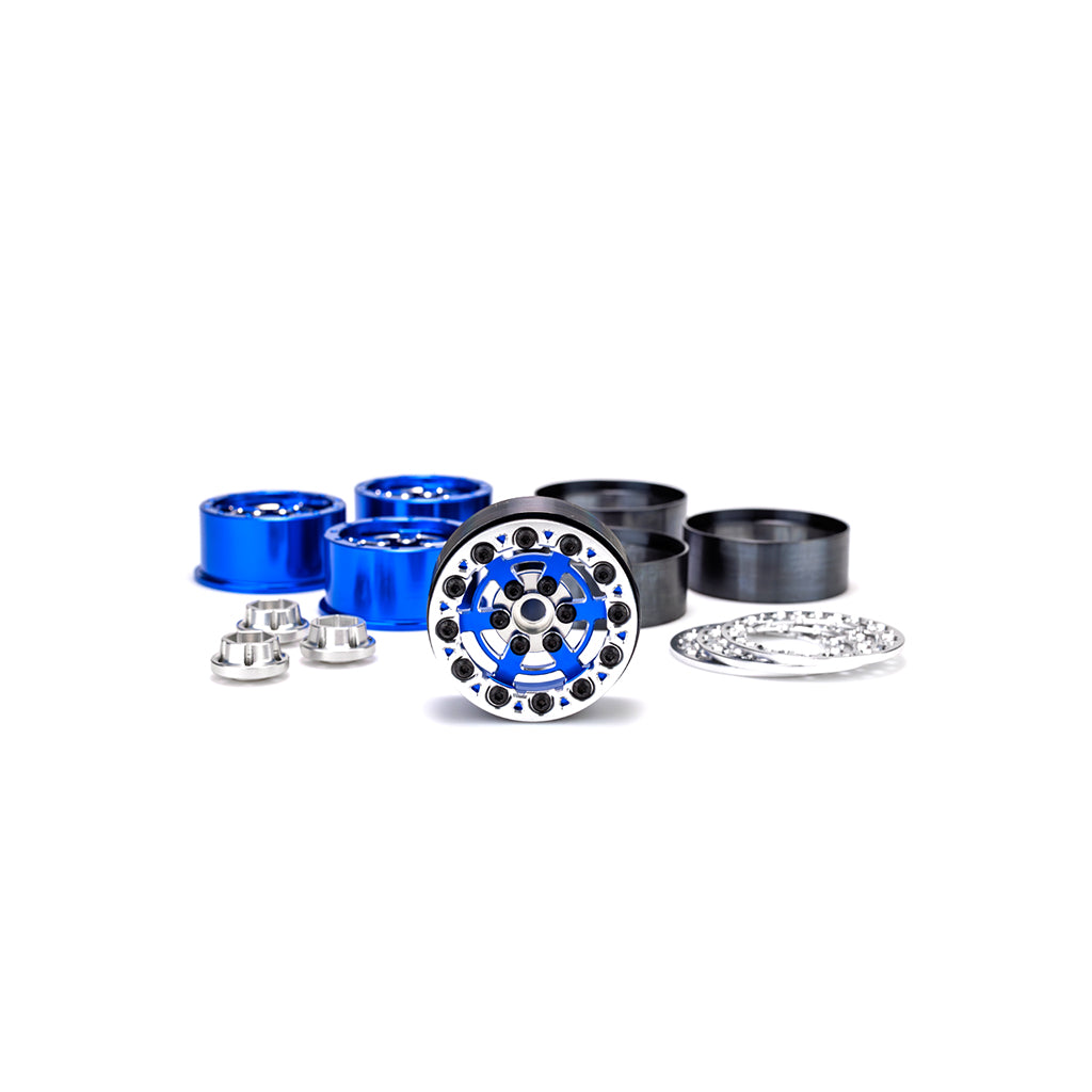 JConcepts - Bulls Eye - 2.0' Crawler Wheel Blue 4 pc - JC5253
