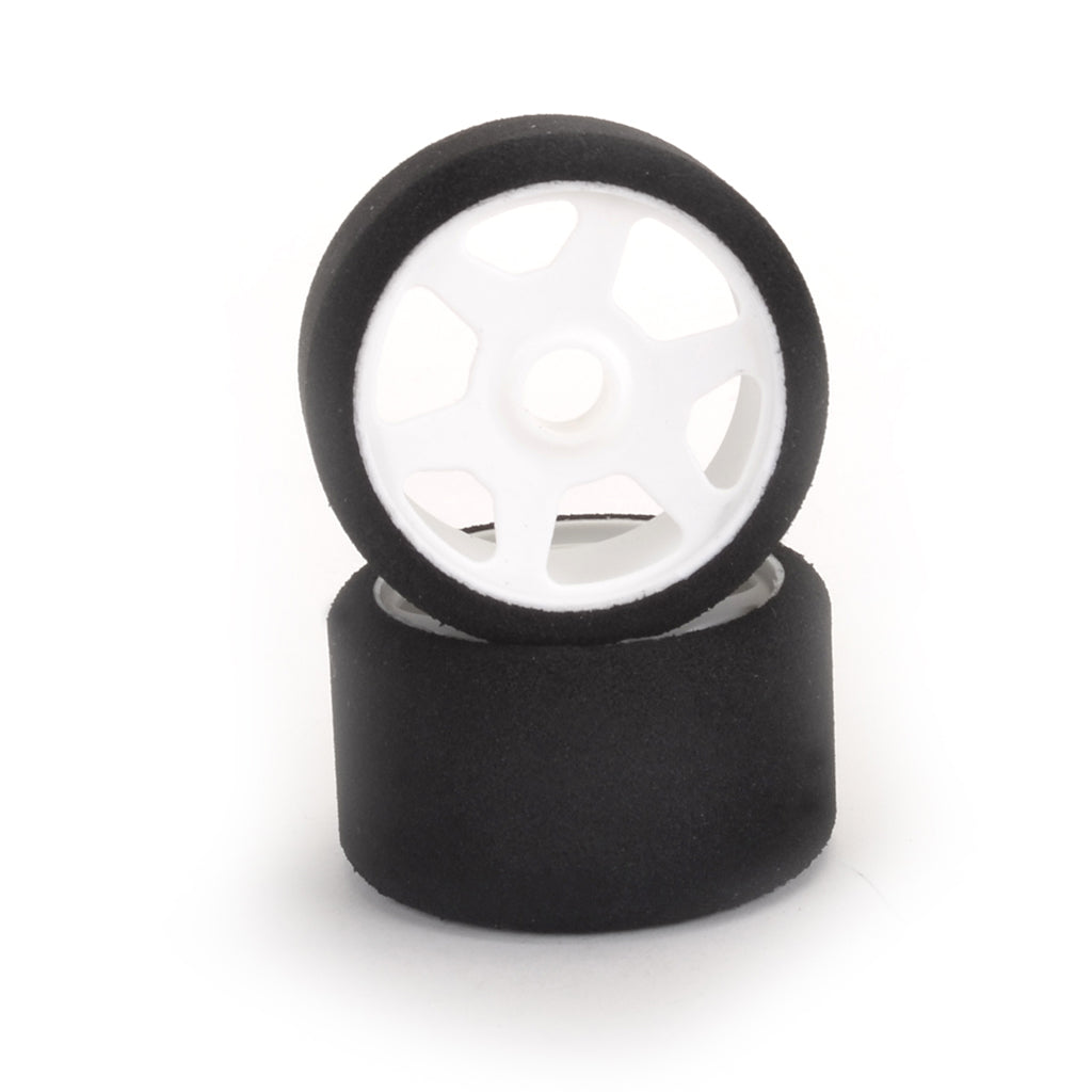 CONTACT RC - 1/12 GT12 Atom Front 42Sh Q Foam Tyres 46mm - JG42FQ (1pair) Bearing Axle Wheel & Tyre Set Pre-Glued (Recommended at Frosty Raceway on Atom GT12)