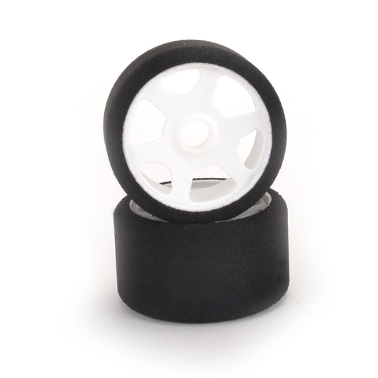 CONTACT RC - 1/12 GT12 Atom Front 42Sh Q Foam Tyres 46mm - JG42FQ (1pair) Bearing Axle Wheel & Tyre Set Pre-Glued (Recommended at Frosty Raceway on Atom GT12)