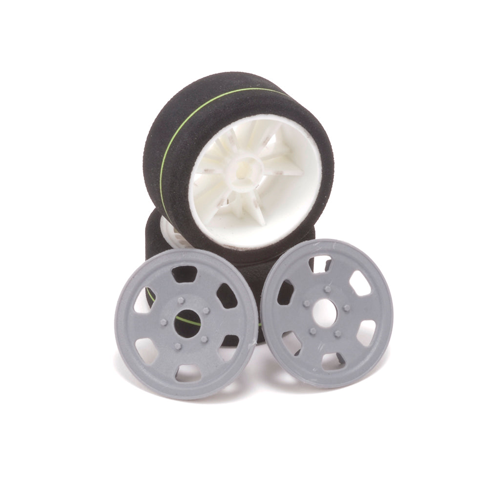 CONTACT RC - 1/12 Oval/Mini Front 40Sh Control Tyre, 44mm diameter - JMCF (1pair) Wheel & Tyre Set Pre-Glued