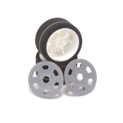 CONTACT RC - 1/12 Oval/Mini Front 40Sh Control Tyre, 44mm diameter - JMCF (1pair) Wheel & Tyre Set Pre-Glued
