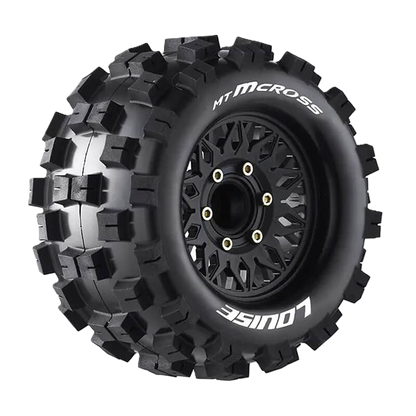 LOUISE RC - MT-MCROSS REMOVABLE HEX 1/10th Truck Wheels & Tyres 12,14,17MM 0"& 1/2" OFFSET - L-T3274SX