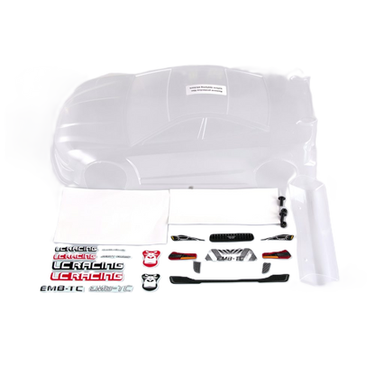 LC Racing - 1/10 190mm Wide RC Touring Car Body Shell - Clear Lexan - Racing CAR TC - Body Shell (256mm Wheelbase / 190mm Wide) - Fits TT01 / TT02 - LC6186