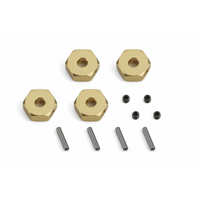 LOUISE / Carten - M210 / LMX - RC ALUMINIUM 12MM HEX Set 4pcs (5mm Thick) - (GOLD Colour) LNBA213