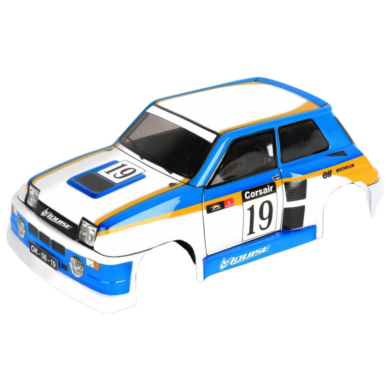 Louise RC - M-Chassis (210mm) R5 Renault Turbo Body Set in Clear Lexan - For 1/10 Tamiya MTC (W-170mm x Wheelbase-210mmmm) M03, M05, MB01, LMX (LNBA801)